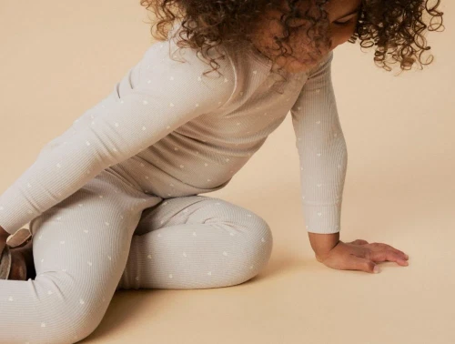 Lil Atelier gray morn heart leggings